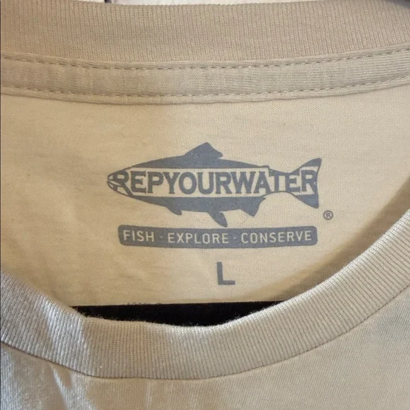 Repyourwater Cream Graphic T-Shirt - Picture 2 of 4